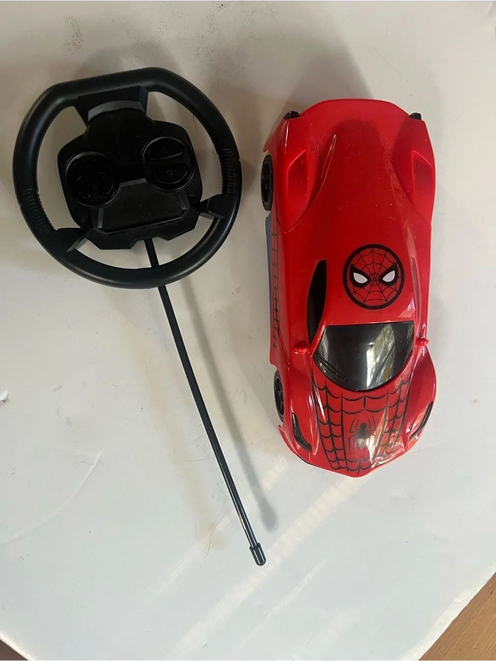 Marvel Red Spider-Man Remote Control Race Car with Black Controller